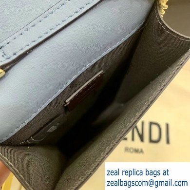 Fendi Vertical Wallet On Chain Kan U Mini Bag Baby Blue 2020