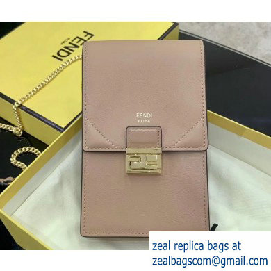 Fendi Vertical Wallet On Chain Kan U Mini Bag Beige 2020 - Click Image to Close