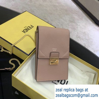 Fendi Vertical Wallet On Chain Kan U Mini Bag Beige 2020 - Click Image to Close