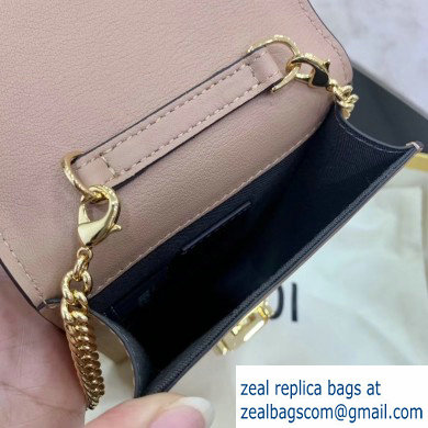 Fendi Vertical Wallet On Chain Kan U Mini Bag Beige 2020