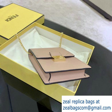 Fendi Vertical Wallet On Chain Kan U Mini Bag Beige 2020