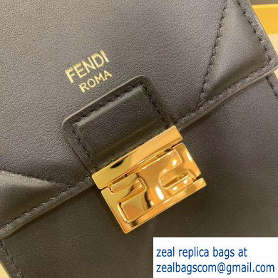 Fendi Vertical Wallet On Chain Kan U Mini Bag Black 2020