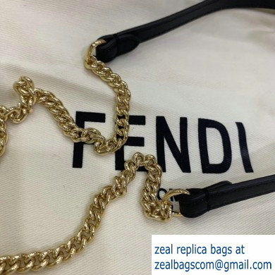 Fendi Vertical Wallet On Chain Kan U Mini Bag Black 2020