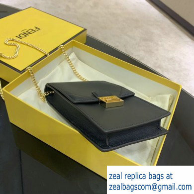 Fendi Vertical Wallet On Chain Kan U Mini Bag Black 2020 - Click Image to Close