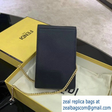 Fendi Vertical Wallet On Chain Kan U Mini Bag Black 2020 - Click Image to Close