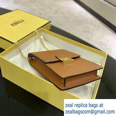 Fendi Vertical Wallet On Chain Kan U Mini Bag Brown 2020 - Click Image to Close