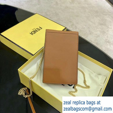 Fendi Vertical Wallet On Chain Kan U Mini Bag Brown 2020 - Click Image to Close