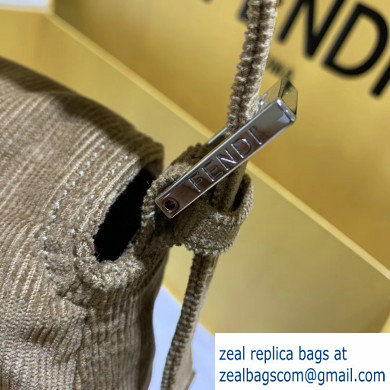 Fendi Vintage Corduroy Large Baguette Bag Khaki 2020 - Click Image to Close