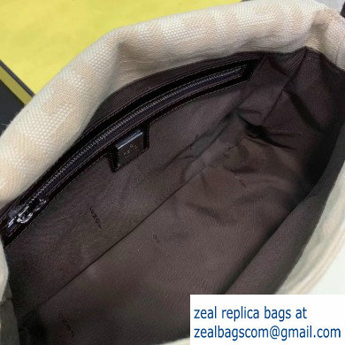 Fendi Vintage FF Fabric Large Baguette Bag Creamy 2020