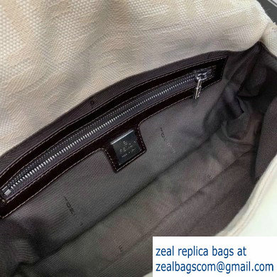 Fendi Vintage FF Fabric Medium Baguette Bag Creamy 2020 - Click Image to Close