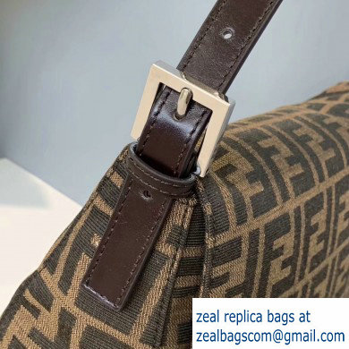 Fendi Vintage FF Motif Brown Fabric Large Baguette Bag 2020