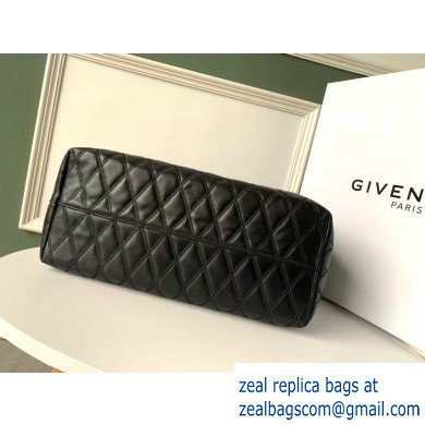 Givenchy Duo Shopper Tote Bag in Diamond Quilted Leather Black