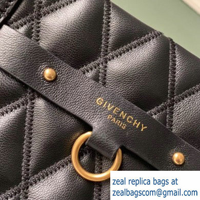 Givenchy Duo Shopper Tote Bag in Diamond Quilted Leather Black