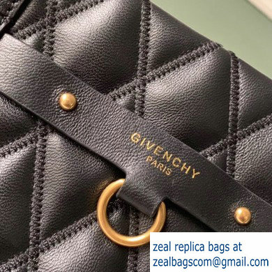 Givenchy Duo Shopper Tote Bag in Diamond Quilted Leather Black - Click Image to Close