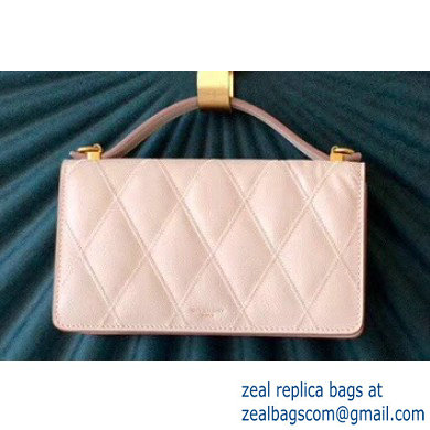 Givenchy Gv3 Strap Wallet in Diamond Quilted Leather Beige