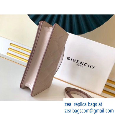 Givenchy Gv3 Strap Wallet in Diamond Quilted Leather Beige