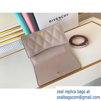 Givenchy Gv3 Strap Wallet in Diamond Quilted Leather Beige