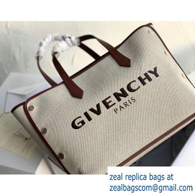 Givenchy Medium Bond Shopper Tote Bag in Beige Canvas 2020 - Click Image to Close