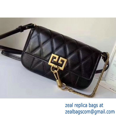 Givenchy Mini Pocket Bag in Diamond Quilted Leather Black