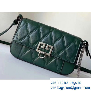 Givenchy Mini Pocket Bag in Diamond Quilted Leather Green