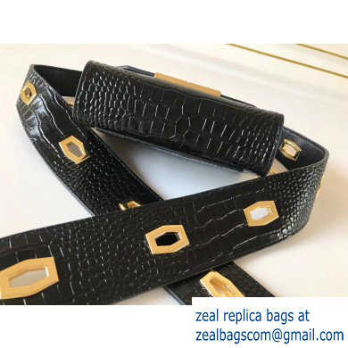 Givenchy Nano Eden Bag in Crocodile-effect Leather Black