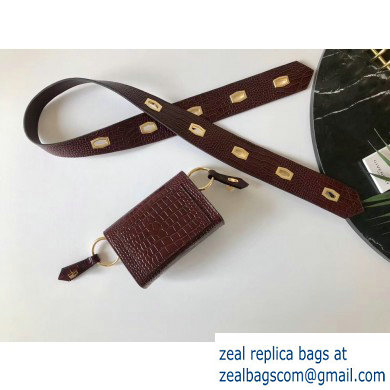 Givenchy Nano Eden Bag in Crocodile-effect Leather Burgundy