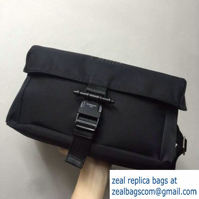 Givenchy Nylon Bum Bag 9626 Black/Gray Logo - Click Image to Close