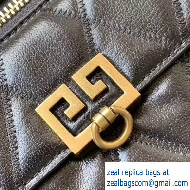 Givenchy Pocket Shoulder Bag in Diamond Quilted Leather Black