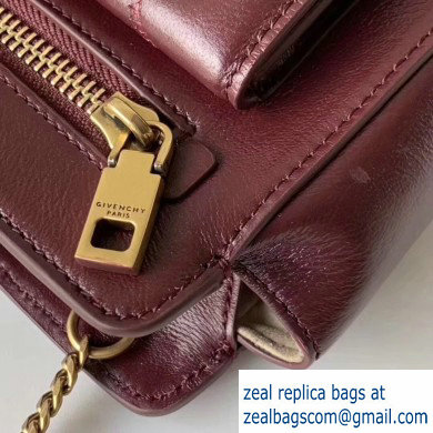 Givenchy Pocket Shoulder Bag in Diamond Quilted Leather Burgundy - Click Image to Close