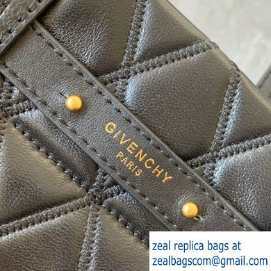Givenchy Shopper Tote Backpack Bag in Diamond Quilted Leather Black - Click Image to Close