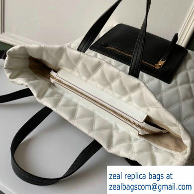 Givenchy Shopper Tote Backpack Bag in Diamond Quilted Leather White - Click Image to Close