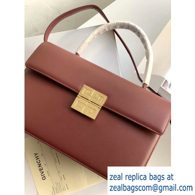 Givenchy Vintage Leather Shoulder Large Bag Burgundy
