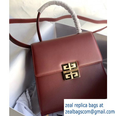 Givenchy Vintage Leather Shoulder Small Bag Burgundy