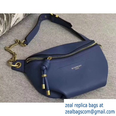 Givenchy Whip Bum Bag in Smooth Leather Blue