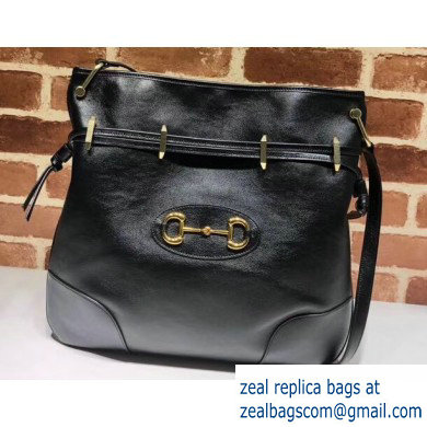 Gucci 1955 Horsebit Messenger Bag 602089 Soft Leather Black 2020 - Click Image to Close