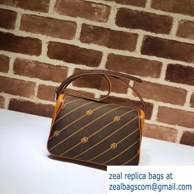Gucci Canvas/Leather Rajah Shoulder Bag 537206 Cognac 2020