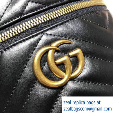Gucci GG Marmont Leather Cosmetic Case Bag 611004 Black 2020