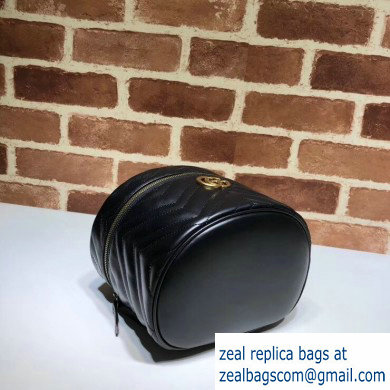 Gucci GG Marmont Leather Cosmetic Case Bag 611004 Black 2020 - Click Image to Close