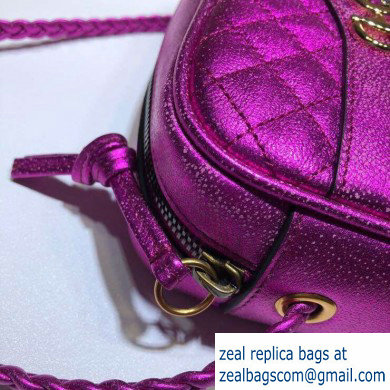 Gucci Laminated Leather Mini Shoulder Bag 534950 Fuchsia 2020 - Click Image to Close