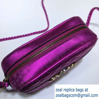 Gucci Laminated Leather Mini Shoulder Bag 534950 Fuchsia 2020 - Click Image to Close