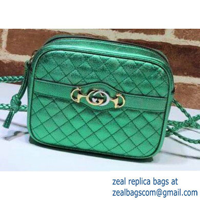 Gucci Laminated Leather Mini Shoulder Bag 534950 Green 2020 - Click Image to Close