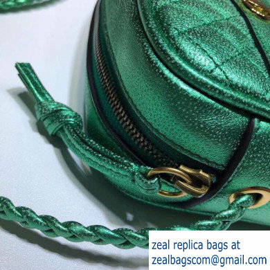 Gucci Laminated Leather Mini Shoulder Bag 534950 Green 2020