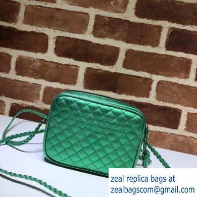 Gucci Laminated Leather Mini Shoulder Bag 534950 Green 2020