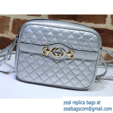 Gucci Laminated Leather Mini Shoulder Bag 534950 Silver 2020 - Click Image to Close