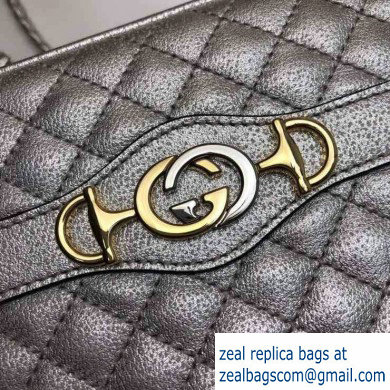 Gucci Laminated Leather Mini Shoulder Bag 534950 Silver 2020 - Click Image to Close