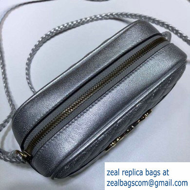 Gucci Laminated Leather Mini Shoulder Bag 534950 Silver 2020 - Click Image to Close