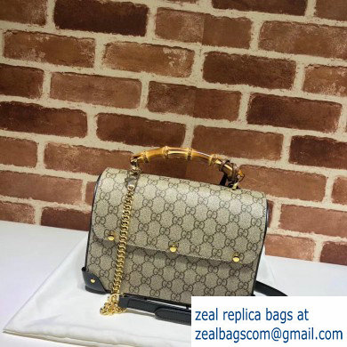 Gucci Padlock Small Bamboo Shoulder Bag 603221 GG Canvas 2020 - Click Image to Close