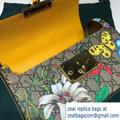 Gucci Padlock Small Bamboo Shoulder Bag 603221 GG Flora Print 2020 - Click Image to Close