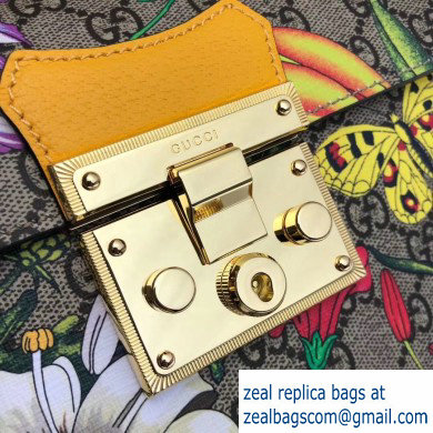 Gucci Padlock Small Bamboo Shoulder Bag 603221 GG Flora Print 2020