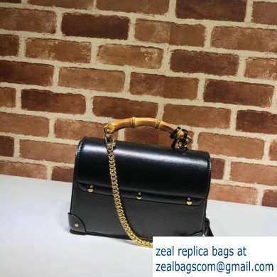 Gucci Padlock Small Bamboo Shoulder Bag 603221 Leather Black 2020